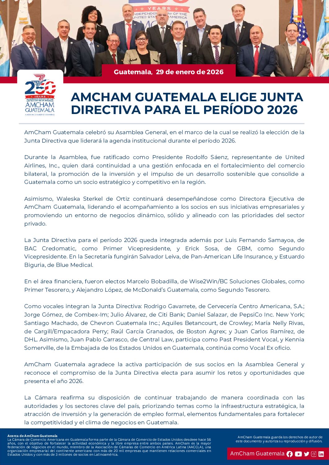 AMCHAM GUATEMALA ELIGE...