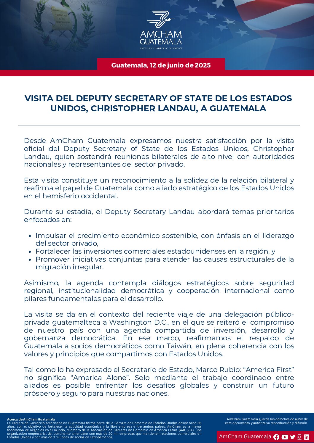 VISITA DEL DEPUTY...
