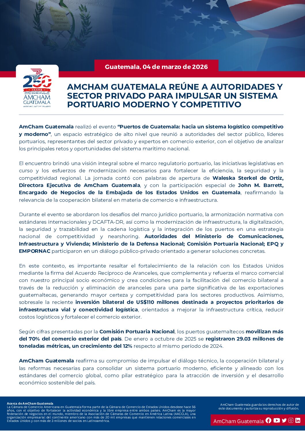 AMCHAM GUATEMALA REÚNE...