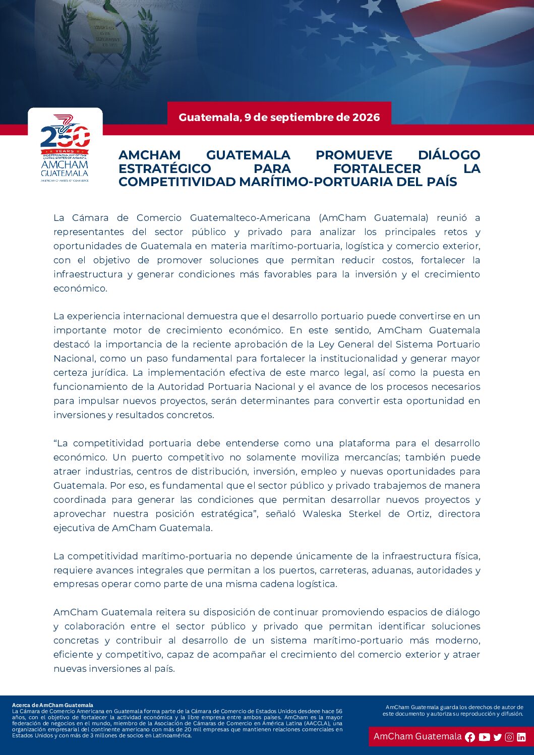AMCHAM GUATEMALA PROMUEVE...